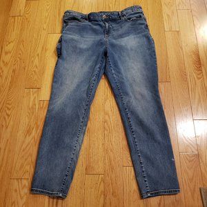 Chico's Platinum Zipper Front Blue Jegging - Size 3 (16)